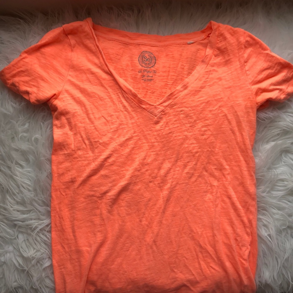 Orange T-shirt V neck
